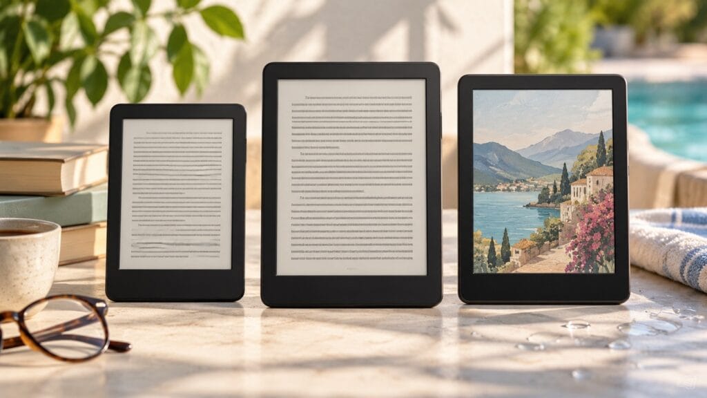 Comparação entre modelos Kindle, Paperwhite e Colorsoft